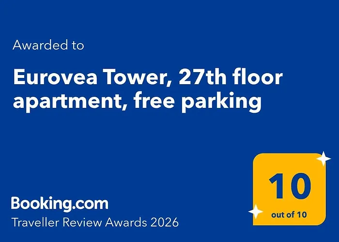 Eurovea Tower, 27th Floor Apartment, Free Parking شقة براتسيلافا